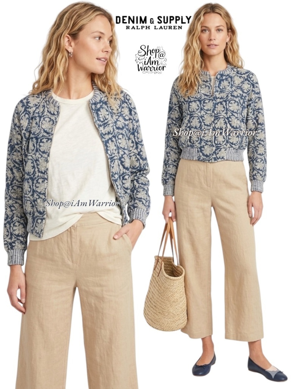 Ralph Lauren Denim & Supply cotton print bomber jacket *shop@iamwarrior